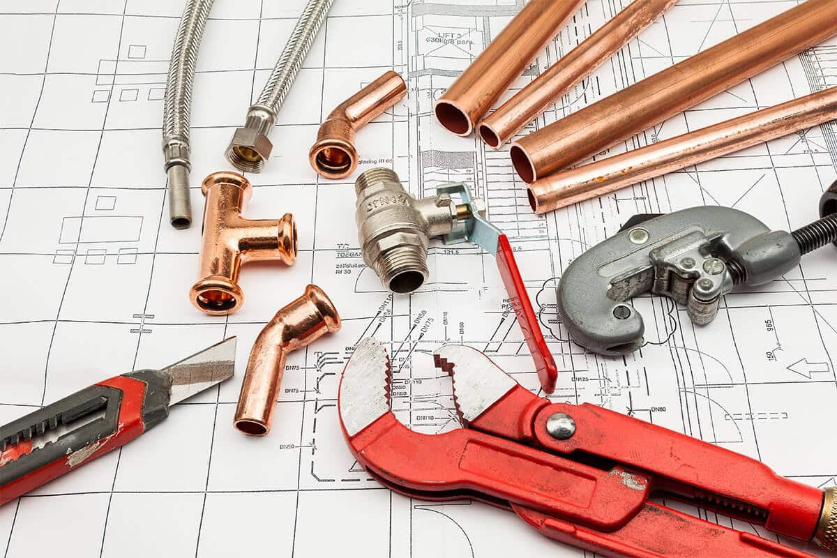 underfloor heating pipes and connections