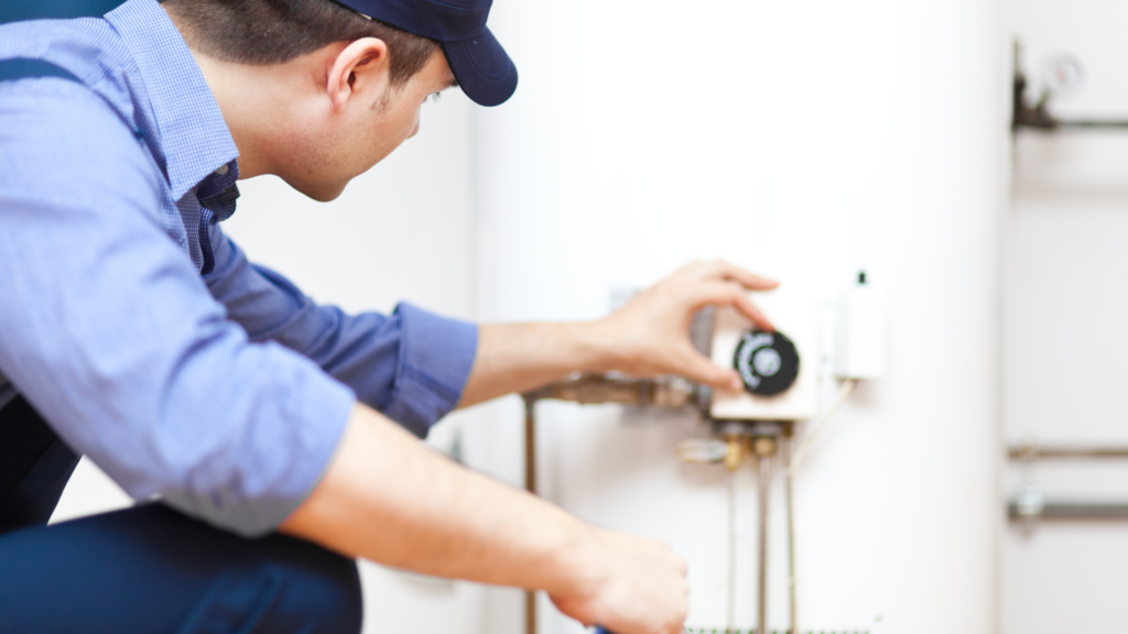 servicing gas water heater